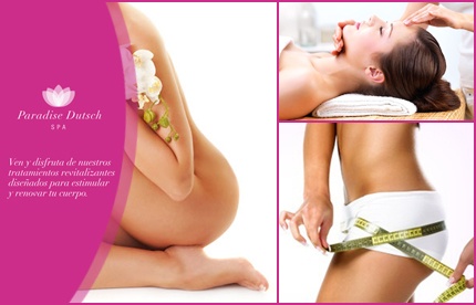 ¡Arma tu combo! Paga RD$ 2,495 en vez de RD$ 79,300 por 15 Sesiones de depilación laser en áreas a elegir + 10 Masajes reductores + 10 Ultrasonidos + 1 Exfoliación Corporal + 1 Limpieza facial profunda con microdermoabrasión con punta de diamante + Hidratación a base de Colágeno en Paradise Dutsch Spa.